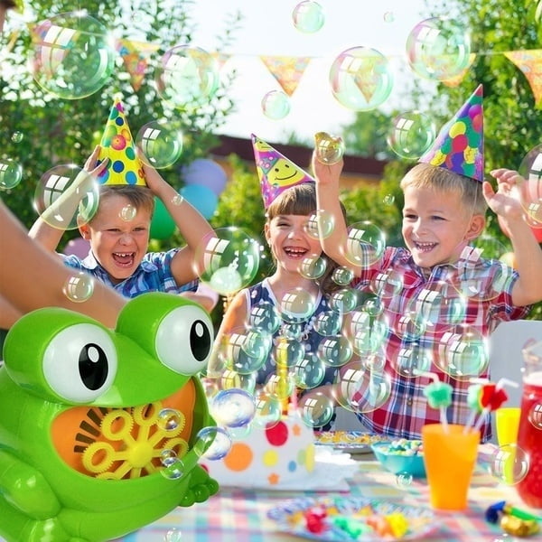 Kids Portable Bubble Machine Blower Birthday Party Toy Gift Frog Bubble outdoor